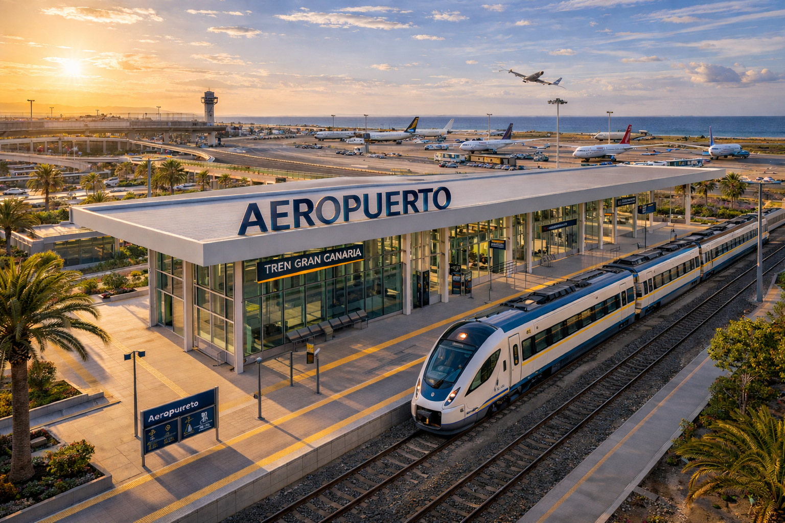 Estación del Tren de Gran Canaria en el Aeropuerto